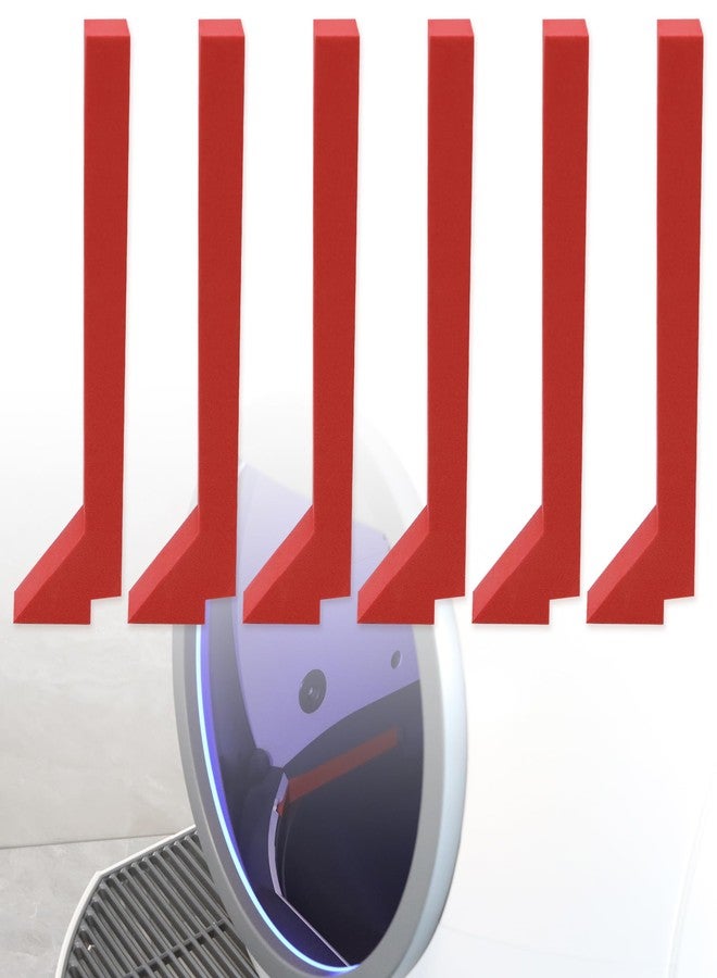 Terixe 6 Pack Red Foams for Els Pet Litter Box, Replacement Parts for Self-Cleaning Cat Litter Box, Precisely Cut EVA Material, Prevents Cat Litter from Spilling - Image 1
